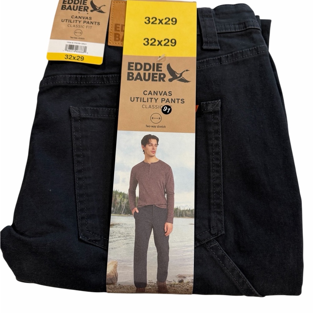 Eddie Bauer Men's Canvas Utility Pants – Black 32 z 29